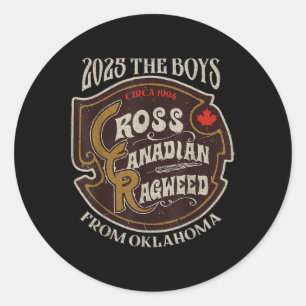 Sticker Rond Cross Canadian Ragweed The Boys From Oklahoma Conc