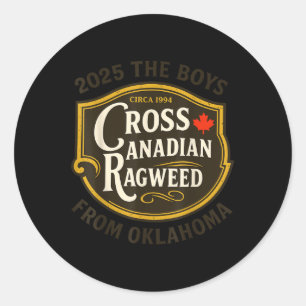 Sticker Rond Cross Canadian Ragweed The Boys From Oklahoma Conc