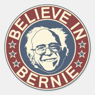 Sticker Rond Croyez à l'autocollant de Bernie (V1)
