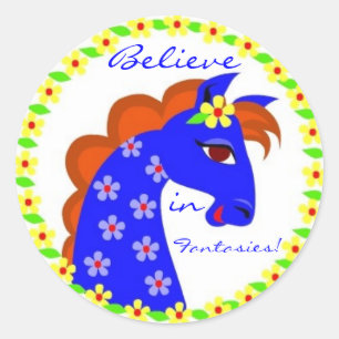 Sticker Rond Croyez aux imaginaires !