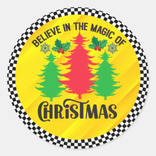 Sticker Rond Croyez en la magie de Noël-82309