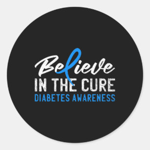 Sticker Rond Croyez En La Prise En Compte Du Diabète T1D Type 1