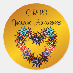 Sticker Rond CRPS Sensibilisation grandissante Lava Blooms Stic