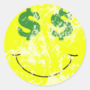 Sticker Rond Cru voyant l'autocollant vert