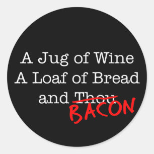Sticker Rond Cruche de lard de vin