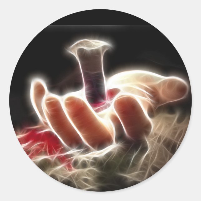 Sticker Rond Crucifixion (Devant)