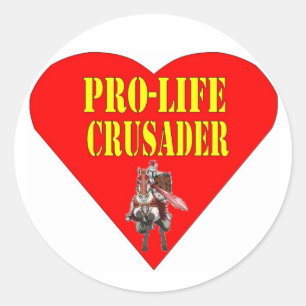 STICKER ROND CRUSADER ANTI-AVORTEMENT
