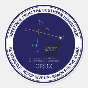 Sticker Rond Crux de constellation de l'hémisphère sud