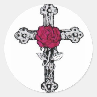 Sticker Rond Cruz Rosacruz