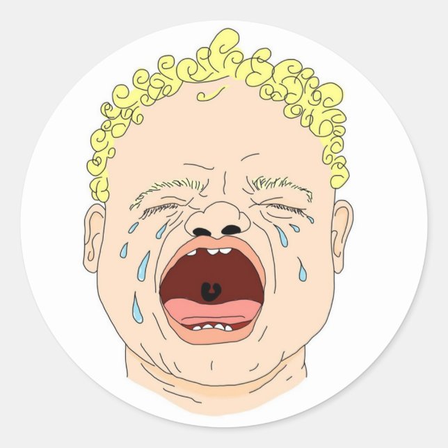 Sticker Rond Cry, Cry Baby (Devant)