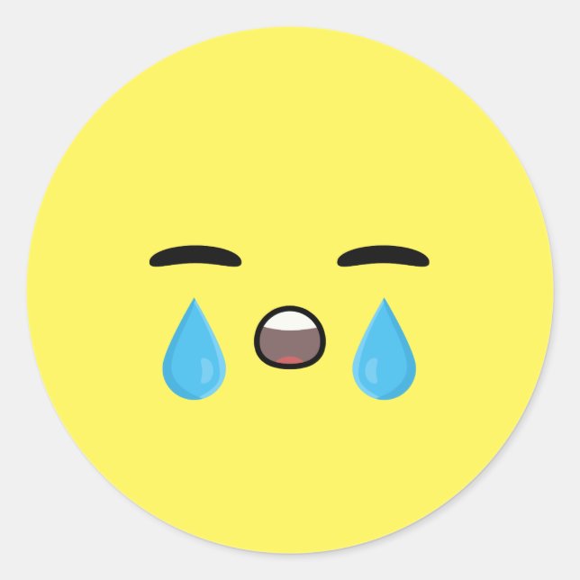 Sticker Rond Cry Emoji (Devant)