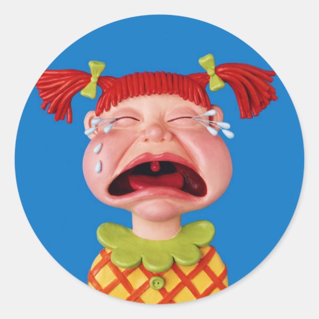 Sticker Rond Cryin Girl (Devant)