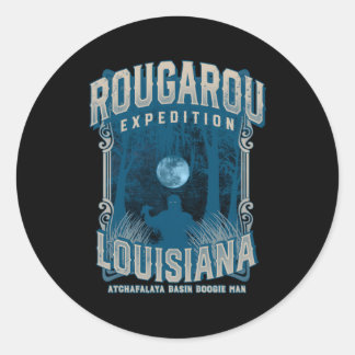 Sticker Rond Cryptid Edge Co Rougarou Expédition Louisiane Swam