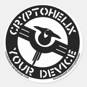 Sticker Rond Cryptohelix - Votre appareil