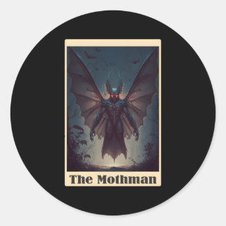 Sticker Rond Cryptozoologie Cryptozoologie de la carte Tarot Mo