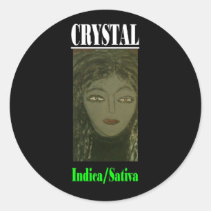 STICKER ROND CRYSTAL INDICA SATIVA