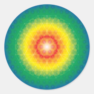 Sticker Rond Crystal Mandala