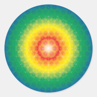 Sticker Rond Crystal Mandala