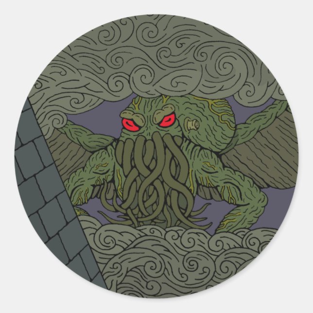 Sticker Rond Cthulhu (Devant)