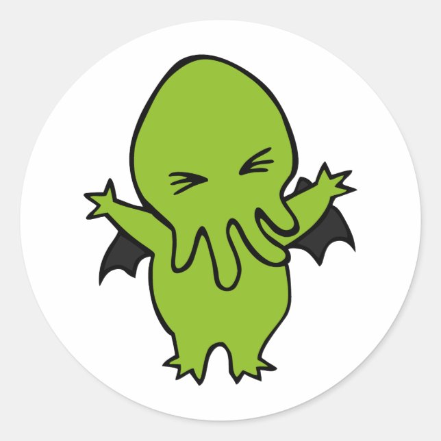 Sticker Rond Cthulie (Devant)