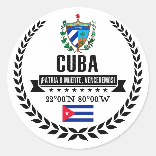 Sticker Rond Cuba (Devant)