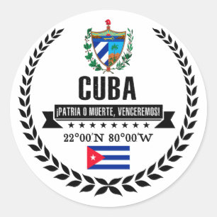Sticker Rond Cuba