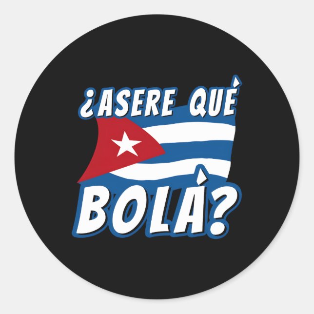 Sticker Rond Cuba Dit Cuba Drapeau cubain (Devant)