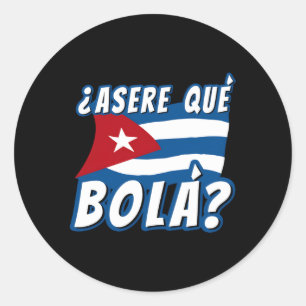 Sticker Rond Cuba Dit Cuba Drapeau cubain