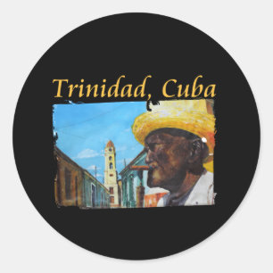 Sticker Rond Cuba - Trinidad Cubain Cigar Art