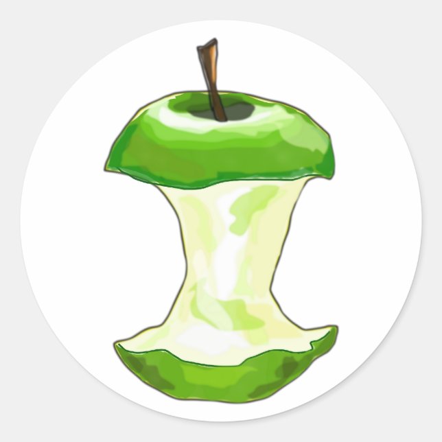 Sticker Rond Cube Carapace de pomme (Devant)