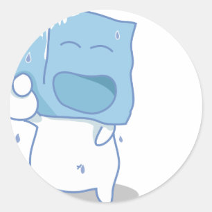 Sticker Rond Cube de glace Haha