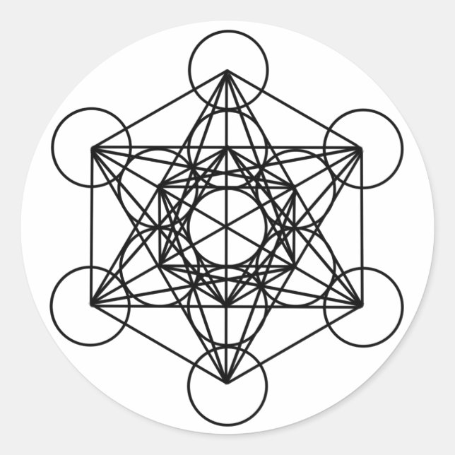 Sticker Rond Cube Metatron (Devant)