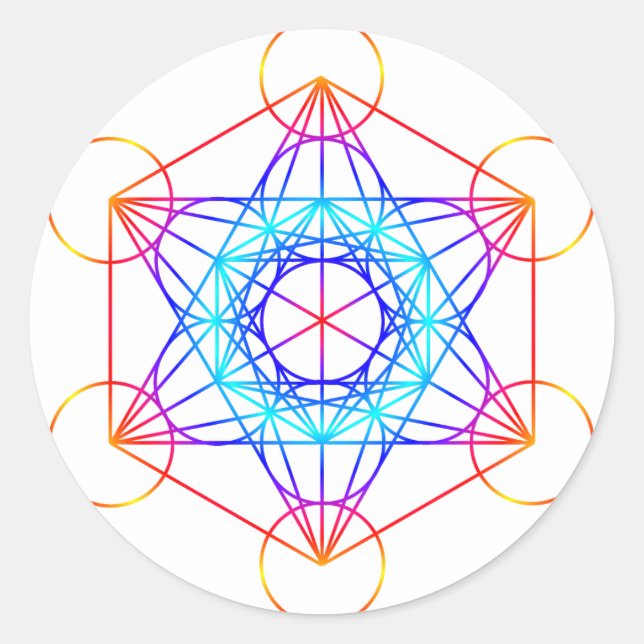 Sticker Rond Cube Metatron (Couleur 2) (Devant)