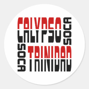 Sticker Rond Cube Soca Calypso Trinidad