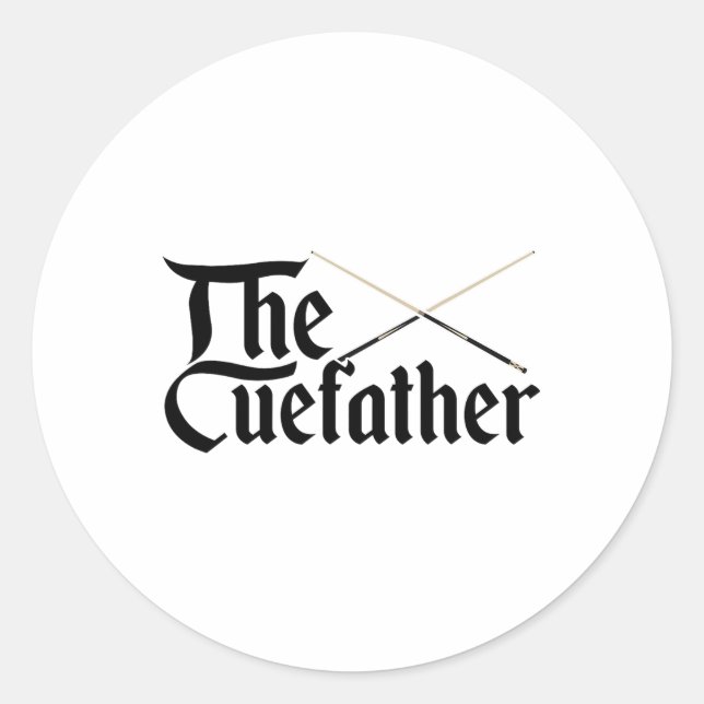 Sticker Rond Cuefather Billard Billard Billardplayer C (Devant)