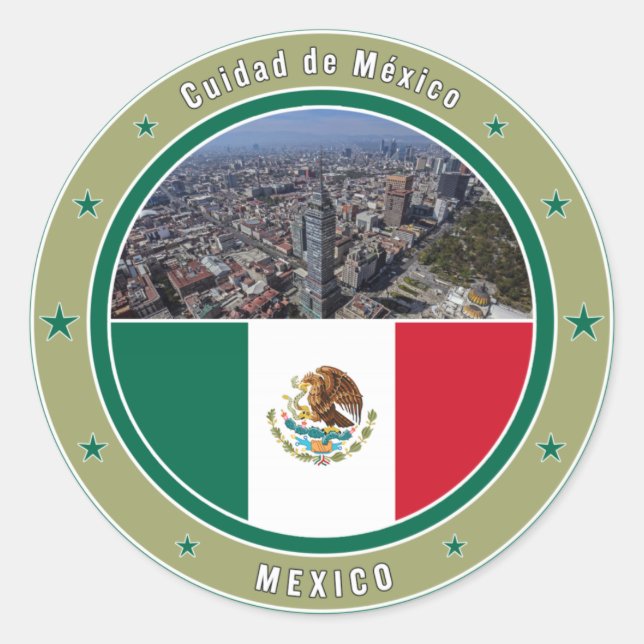 Sticker Rond Cuidad de Mexico (Devant)