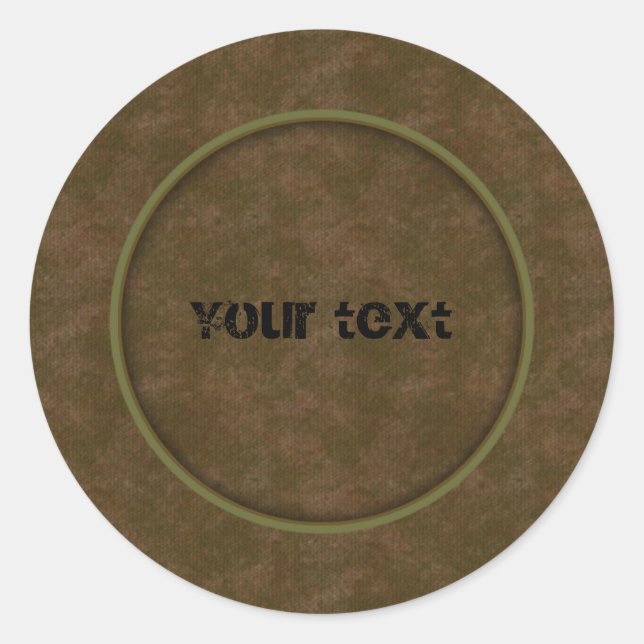 Sticker Rond Cuir Brown (Devant)