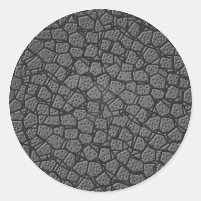 STICKER ROND CUIR GRIS (Devant)