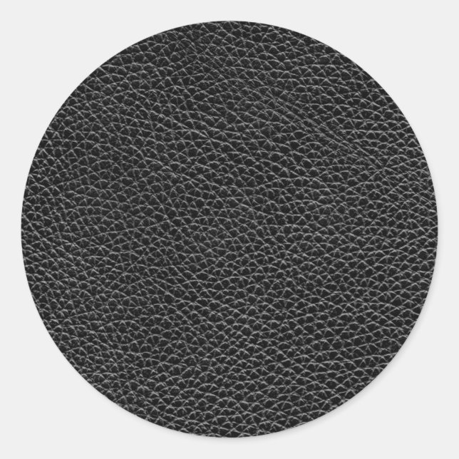 Sticker Rond Cuir noir Faux (Devant)