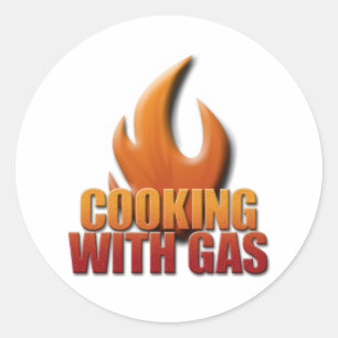 Sticker Rond Cuisine Au Gaz