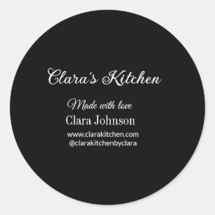 Sticker Rond cuisine cuisine chef ajouter restaurant nom du tra