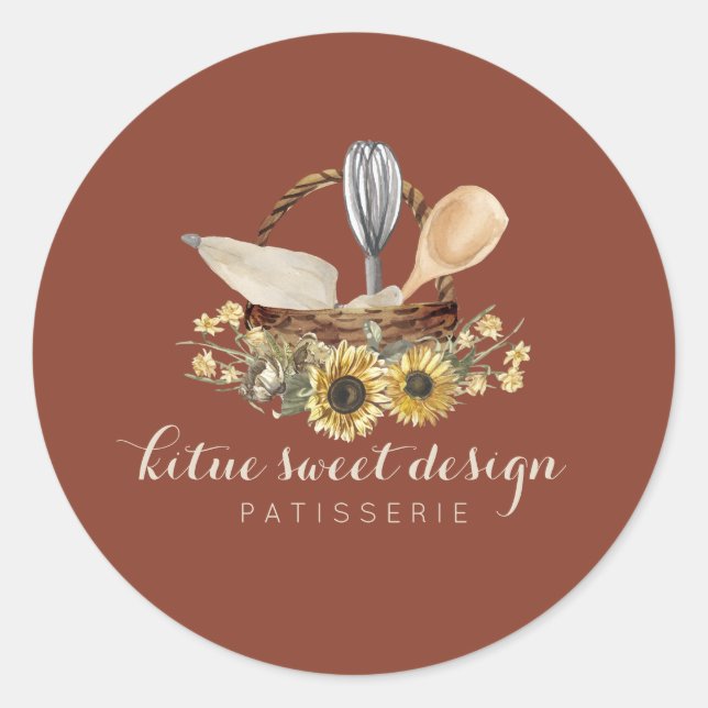 Sticker Rond Cuisine Cuisine Cuisine Cuisine Cuisine Cuisine Cu (Devant)
