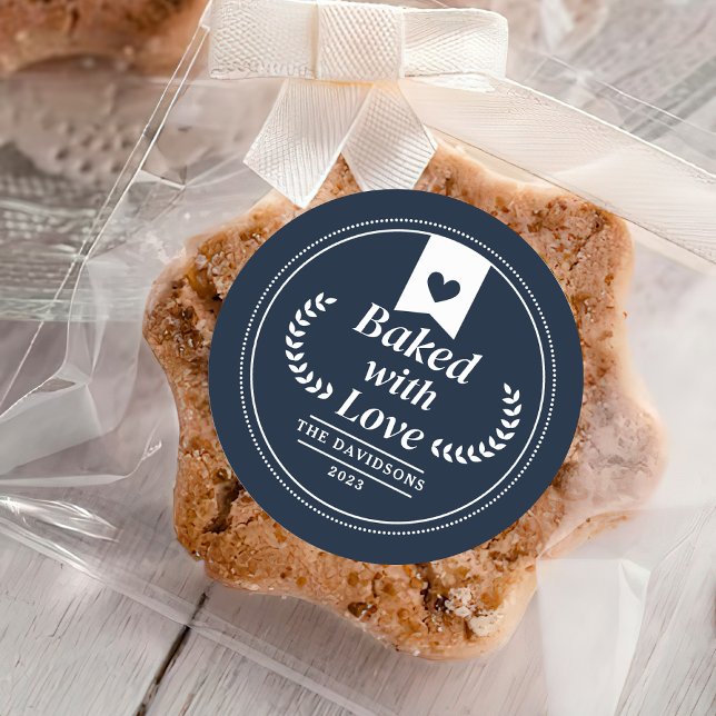 Sticker Rond Cuisiné d'amour Noël Cuisine de Noël (Créateur téléchargé)