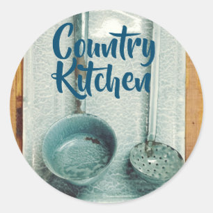 Sticker Rond Cuisine de campagne Vintages Ladles