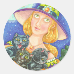 STICKER ROND CUISINE EN CHAT NOIR & BALISERIES EN TÉMOIN TOUR