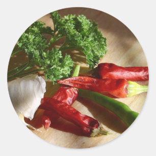 Sticker Rond Cuisine épicée