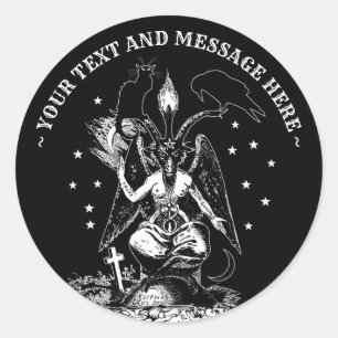 Sticker Rond Cuisine personnalisée Baphomet gothique