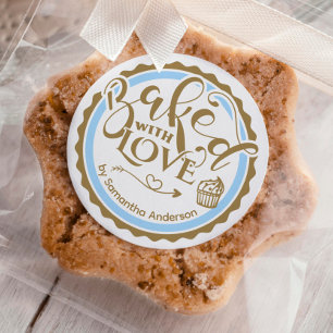 Sticker Rond Cuisine Personnalisée En Or Cuite Avec Bisine De V