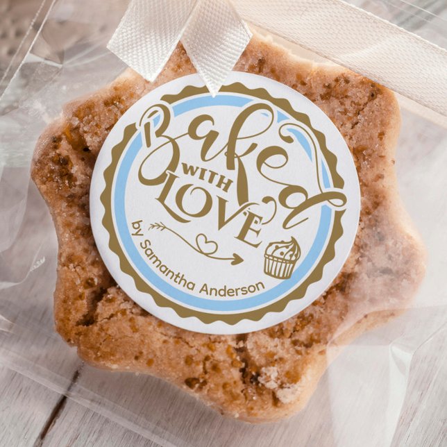 Sticker Rond Cuisine Personnalisée En Or Cuite Avec Bisine De V (Créateur téléchargé)