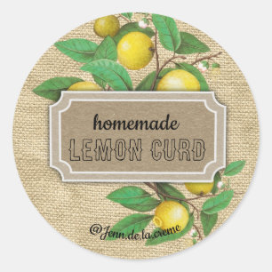 Sticker Rond Cuisine rustique au citron curd